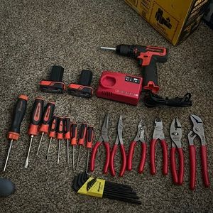 lifetime warranty on their tools I believe, drill and hand tools are snap on